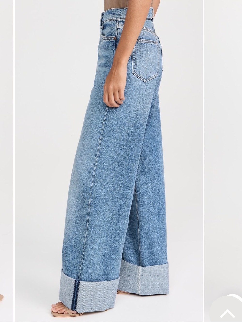 NWT Reformation Jeans Cary Cuffed High Rise Wide Leg Rigid Denver Wash Sz 31 - Picture 14 of 15